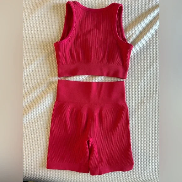 Pink Ribbed Two-Piece Set - Picture 3 of 11